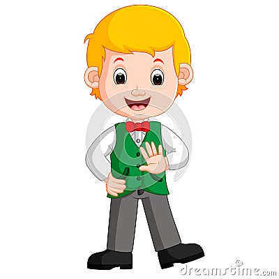 Friendly young man in casual clothes Vector Illustration