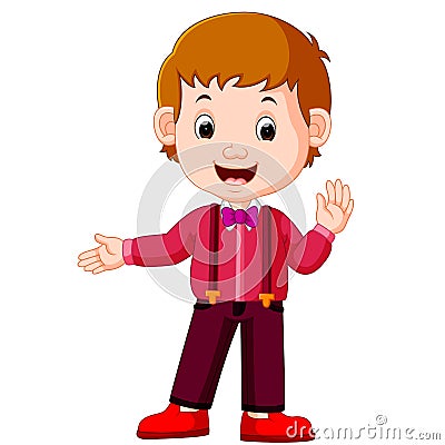 Friendly young man in casual clothes Vector Illustration