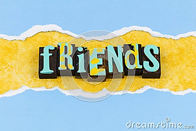 Friends bff friendship relationship together trust loyalty honesty integrity Stock Photo