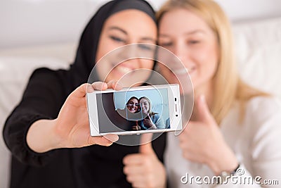 Friends from different countries Stock Photo