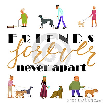 Friends forever never apart Vector Illustration