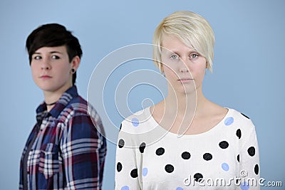 Friends having a conflict Stock Photo