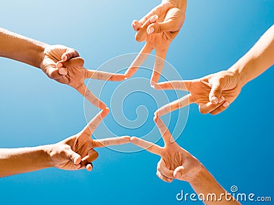 Star fingers Stock Photo