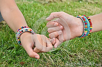 Friendship bracelets Stock Photo