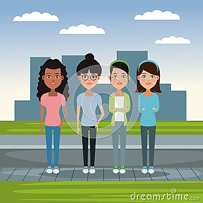 Friendship cartoon design Vector Illustration