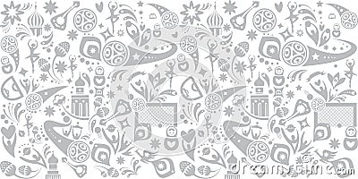 2018 Russia World Cup soccer seamless pattern print Vector Illustration