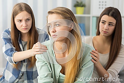 Friendship and teenage girls problems Stock Photo