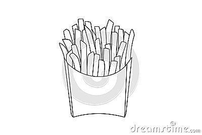 Fries Cartoon Illustration