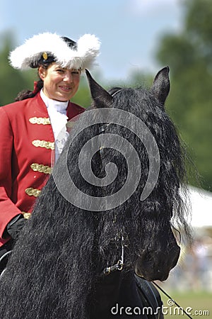 Friesen horse Editorial Stock Photo