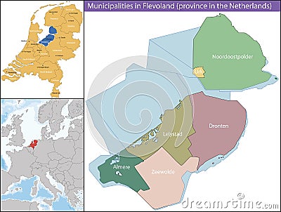 Friesland is a province of the Flevoland Vector Illustration