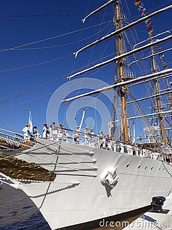 Frigate front part Editorial Stock Photo