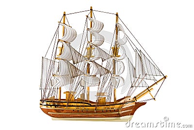 Frigate isolated Stock Photo