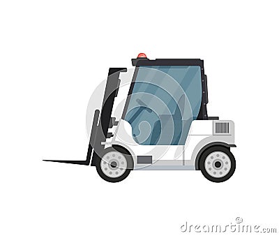 Fright forklift isolated vector icon Vector Illustration