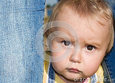 The frightened babe-2 Stock Photo