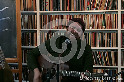 Frightened Rabbit film a session in Brooklyn Editorial Stock Photo