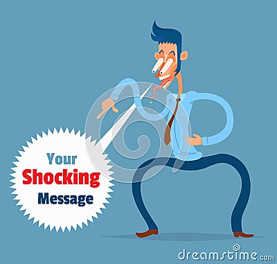 Frightening man Vector Illustration