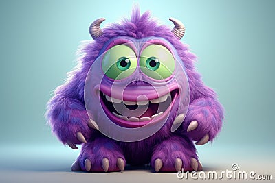 Frightful Monsters cute funny. Generate Ai Stock Photo