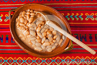 Frijoles, soup of beans mexican food, mexico city Stock Photo