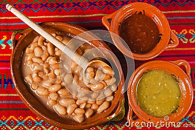Frijoles, soup of beans mexican food, mexico city Stock Photo