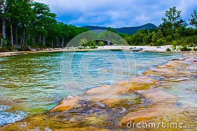 Frio River near Concan West Texas Cold Springs river Stock Photo