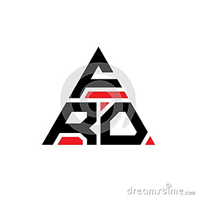 FRO triangle letter logo design with triangle shape. FRO triangle logo design monogram. FRO triangle vector logo template with red Vector Illustration