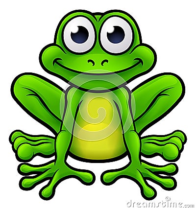 Frog Cartoon Character Vector Illustration