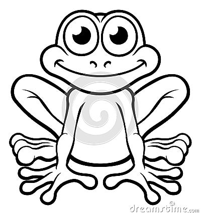 Frog Cartoon Character Vector Illustration