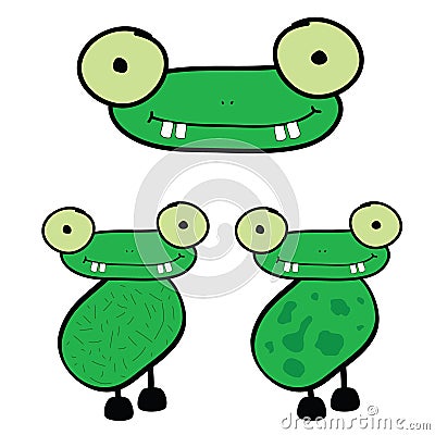 Frog cartoon vector art illustration Vector Illustration