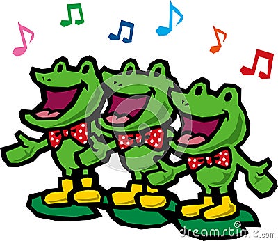 Frog chorus Stock Photo