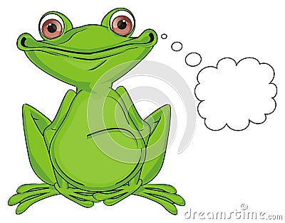 Frog with footnote Stock Photo