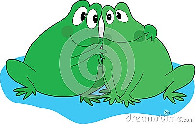 Frog Friends Vector Illustration