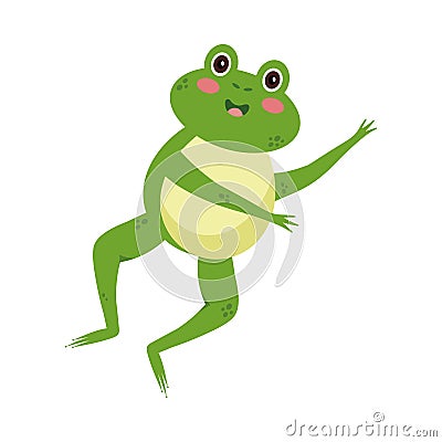 frog happy illustration Cartoon Illustration
