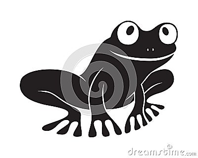 Frog black icon Stock Photo