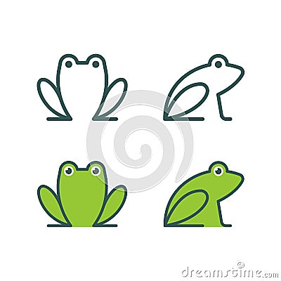 Frog icon logo Vector Illustration