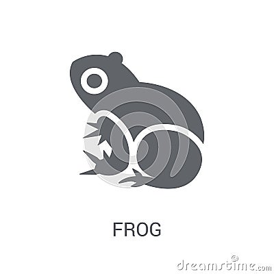 Frog icon. Trendy Frog logo concept on white background from animals collection Vector Illustration