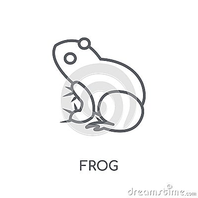 Frog linear icon. Modern outline Frog logo concept on white back Vector Illustration