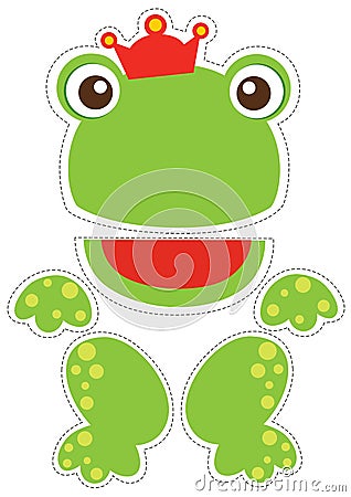 Frog paper puppet Stock Photo