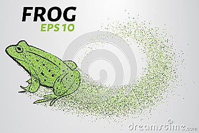 Frog of particles. The frog consists of small circles. Vector illustration Vector Illustration