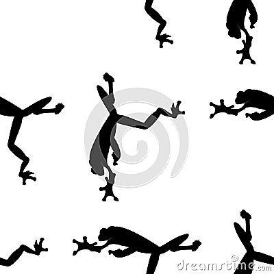 Frog pattern. Frog vector. Simple icon isolated on white background with pattern. Vector Illustration