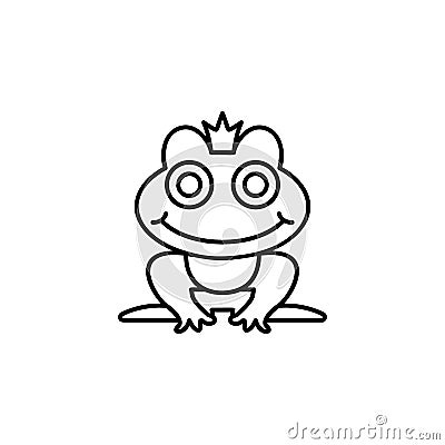 Frog prince, fairy tale icon. Element of fairy Tale icon Stock Photo