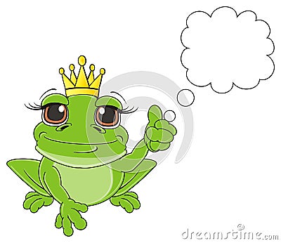Frog princess with clean callout Stock Photo
