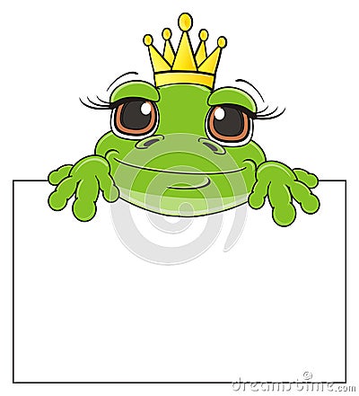 Frog princess with clean poster Stock Photo