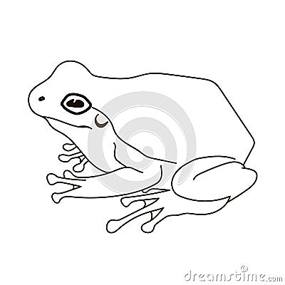 Frog silhouettes vector image black Cartoon Illustration