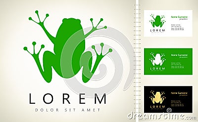 Frog vector logo Vector Illustration