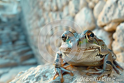 Frogs in the Ten Plagues of Egypt. The Biblical Event. AI Generative Stock Photo