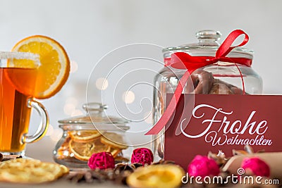 Frohe Weihnachten card Stock Photo