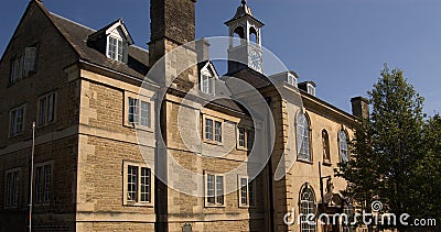 View towards the Blue House, historic almshouse, Frome, Somerset, England Editorial Stock Photo