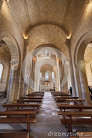 Interior of famous romanesque church Editorial Stock Photo