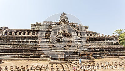 The front of Ba Phuon Temple, Angkor Thom, Siem Reap, Cambodia. Editorial Stock Photo