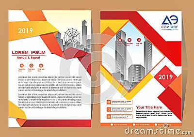 Front and back cover of a modern business brochure layout or flyer Stock Photo